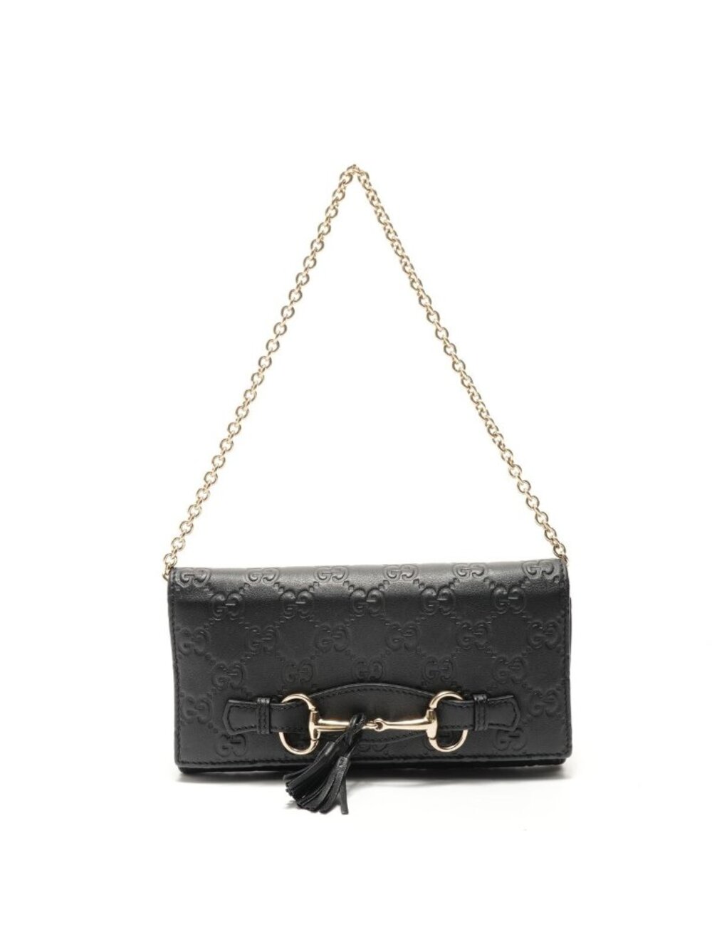 Gucci Shoulder Bag Guccissima Horsebit Chain Wallet